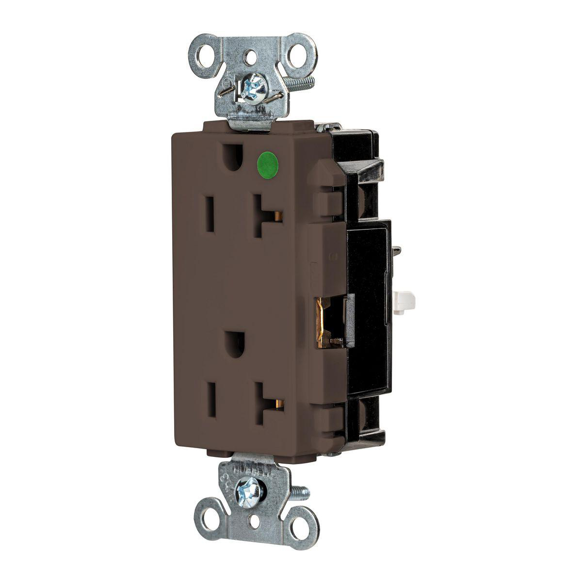 Product image for EDGE, DECO RCPT, HG, 20A 125V, BR