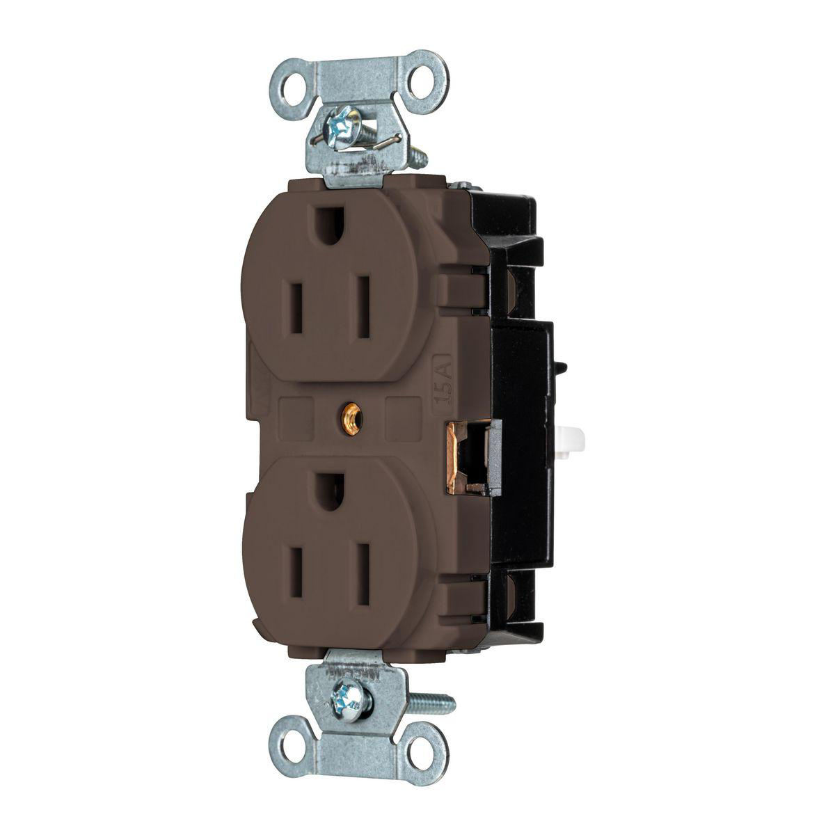 Product image for EDGE, DUP RCPT, COM, 15A 125V, BR