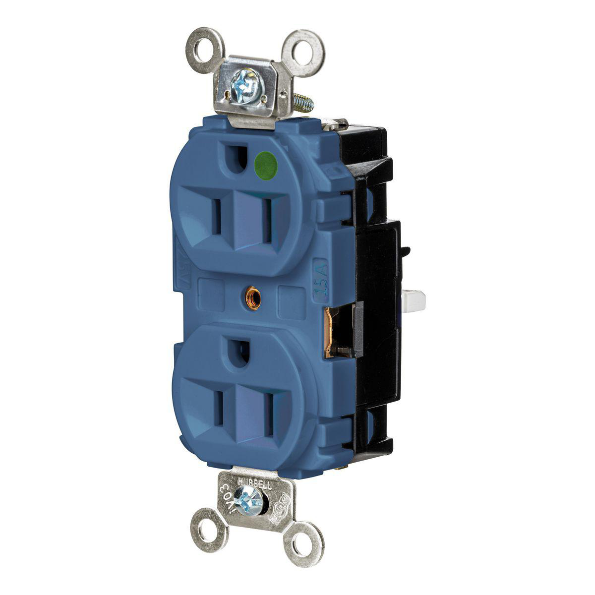 Product image for EDGE, DPLX RCPT, HG, 15A 125V, BL