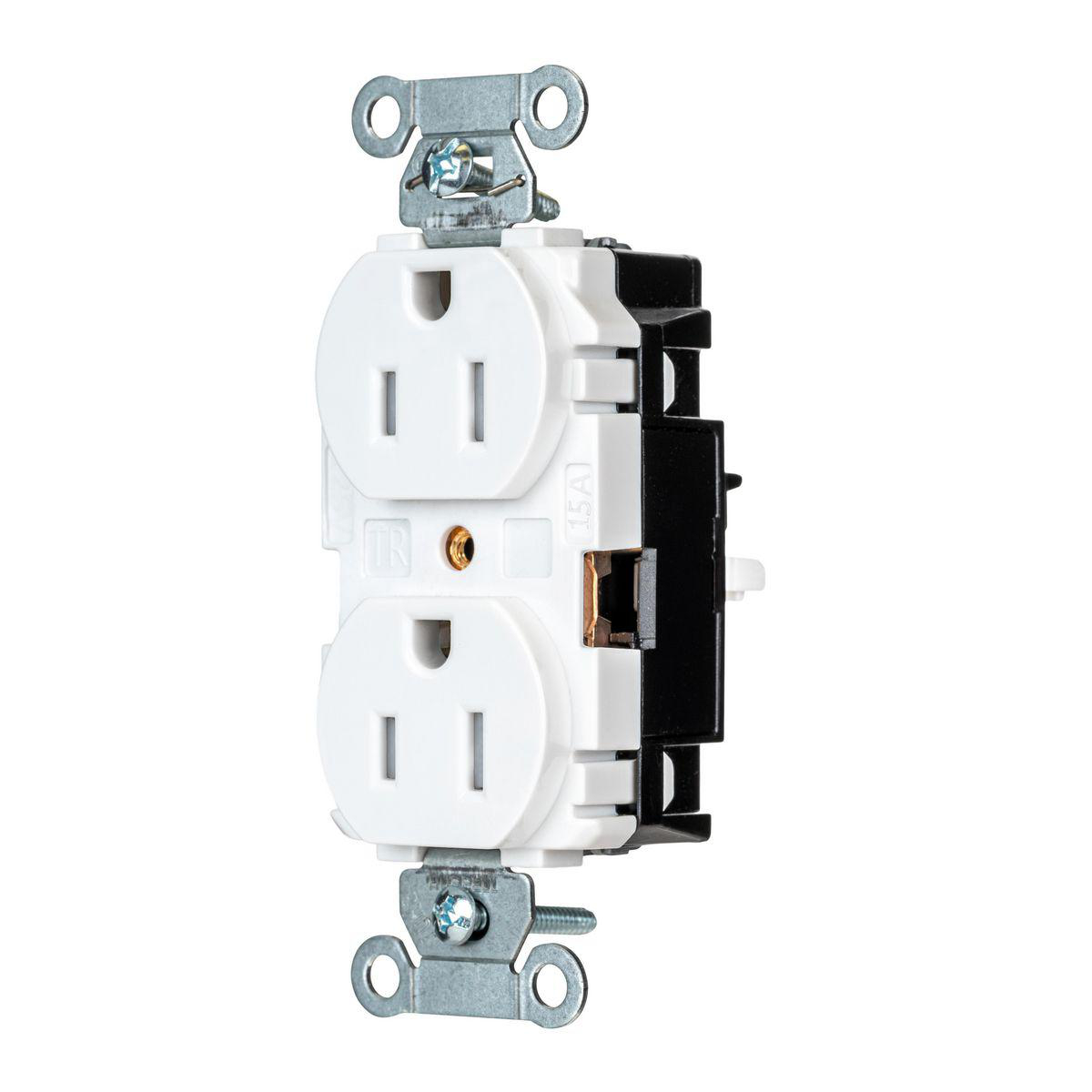 Product image for EDGE, DUP RCPT COM, TR, 15A 125V, WH