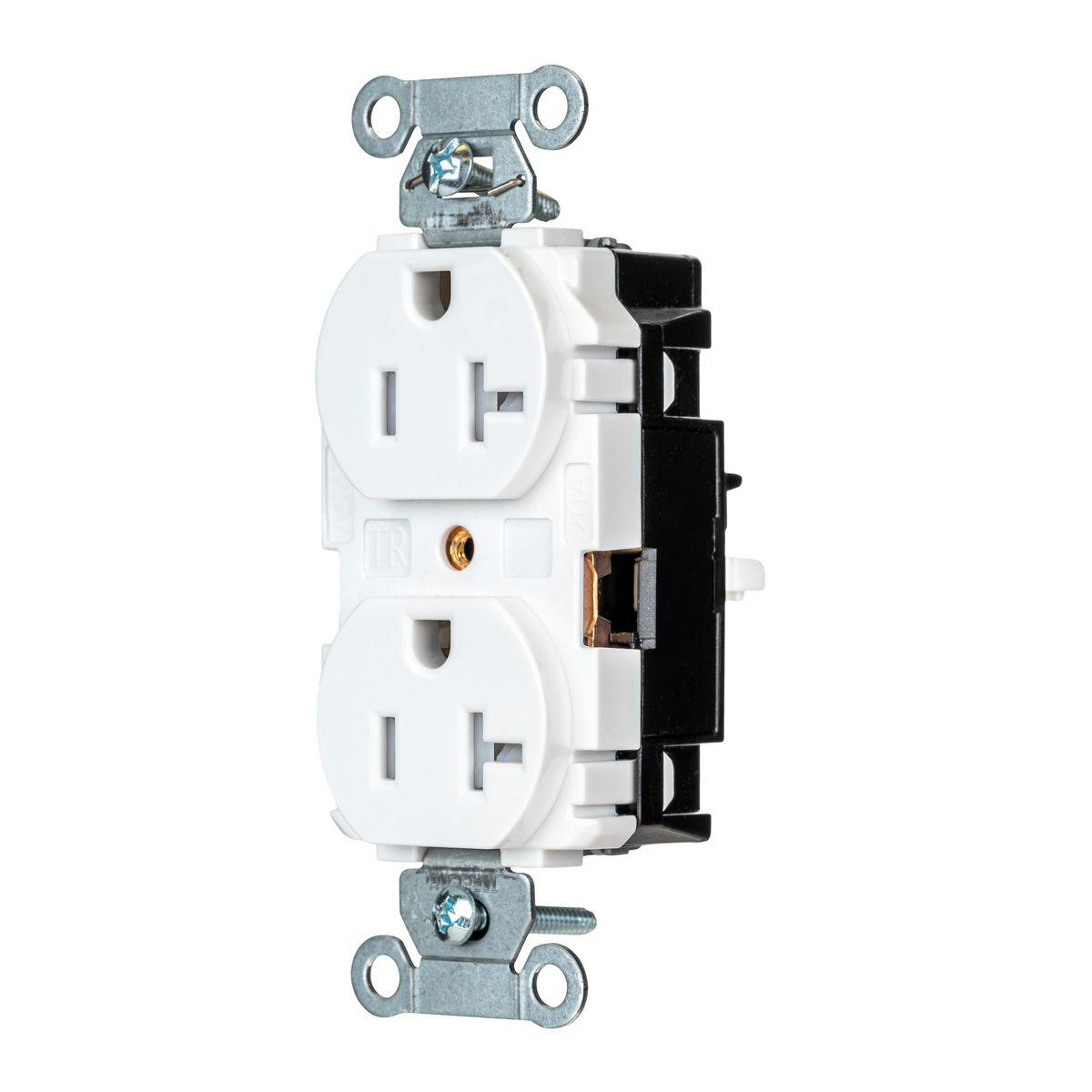 Product image for EDGE, DUP RCPT, COM, TR, 20A 125V, WH
