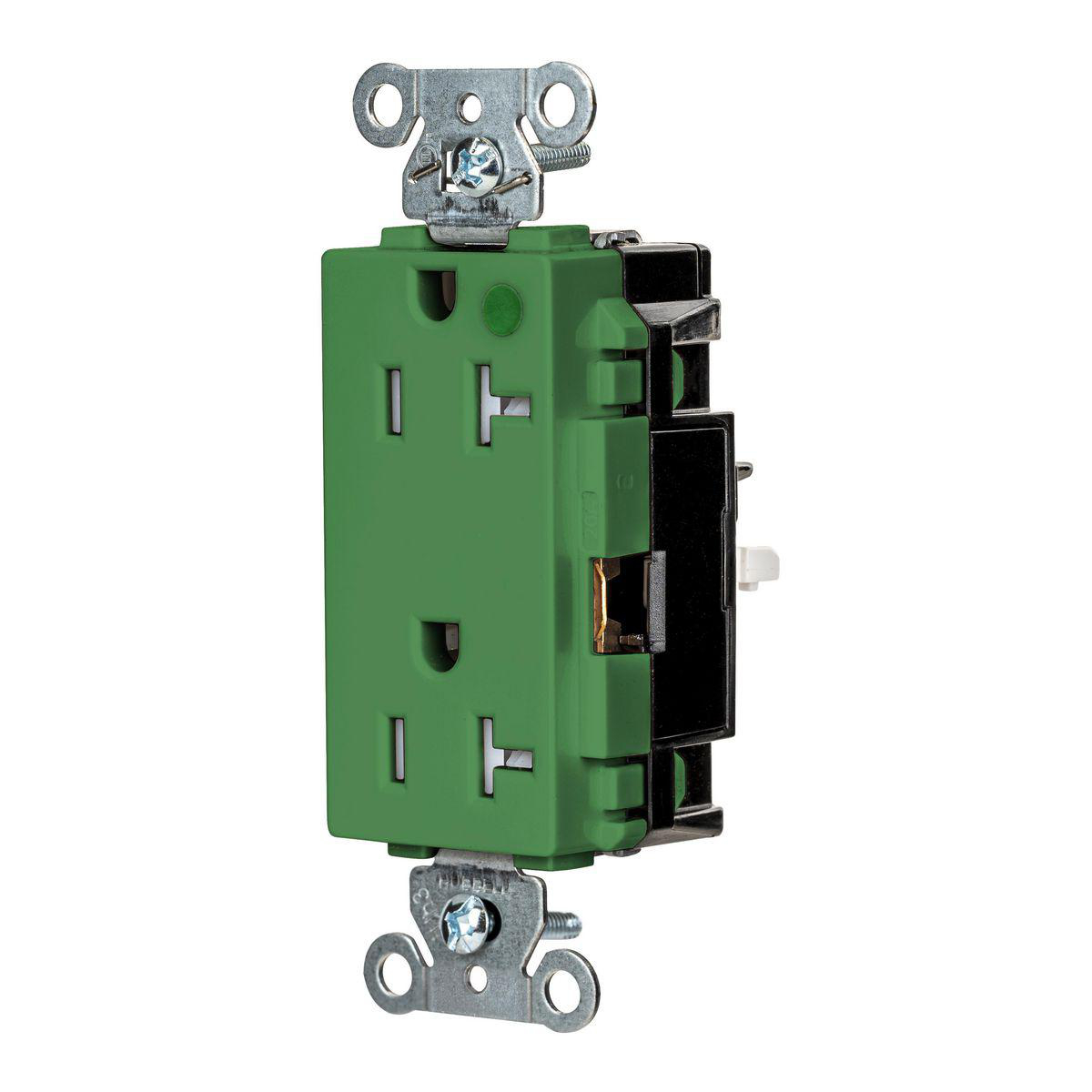 Product image for EDGE, DECO RCPT, HG, TR, 20A 125V, GN