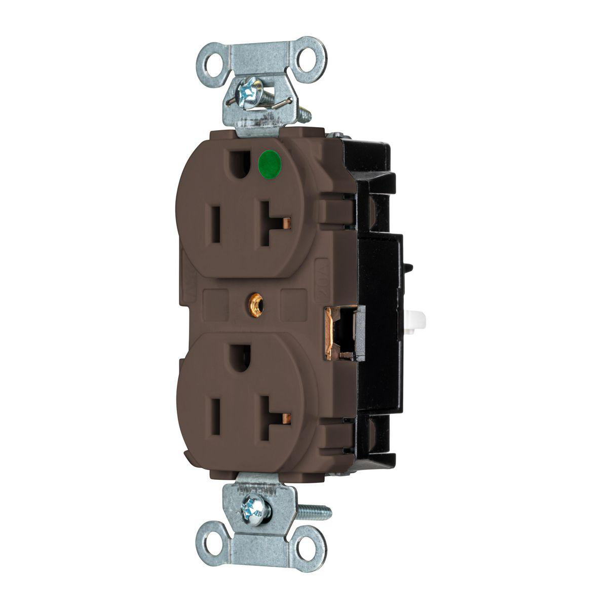 Product image for EDGE, PRO RCPT, HG, 20A 125V, BR