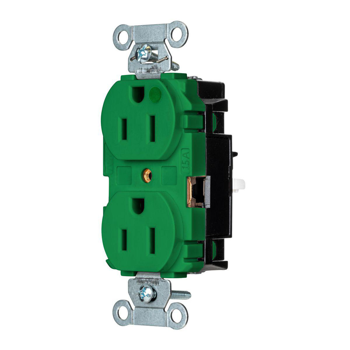 Product image for EDGE, PRO RCPT, HG, 15A 125V, GN