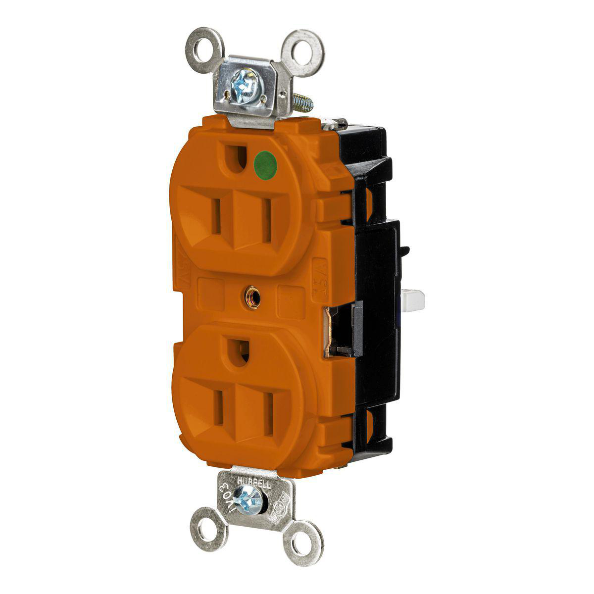Product image for EDGE, DPLX RCPT, HG, 15A 125V, OR