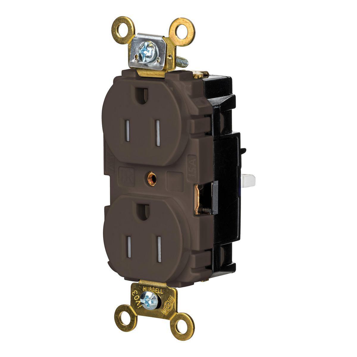 Product image for EDGE, DPLX RCPT, IND, TR, 15A 125V, BR
