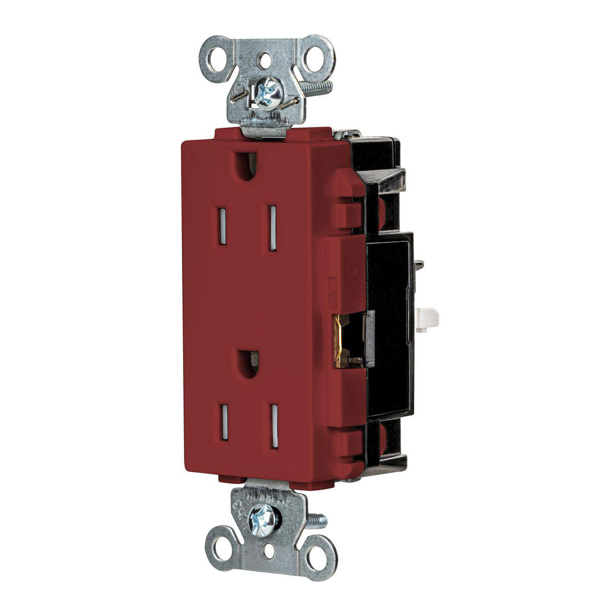 Product image for EDGE, DECO RCPT, IND, TR, 15A 125V, RD