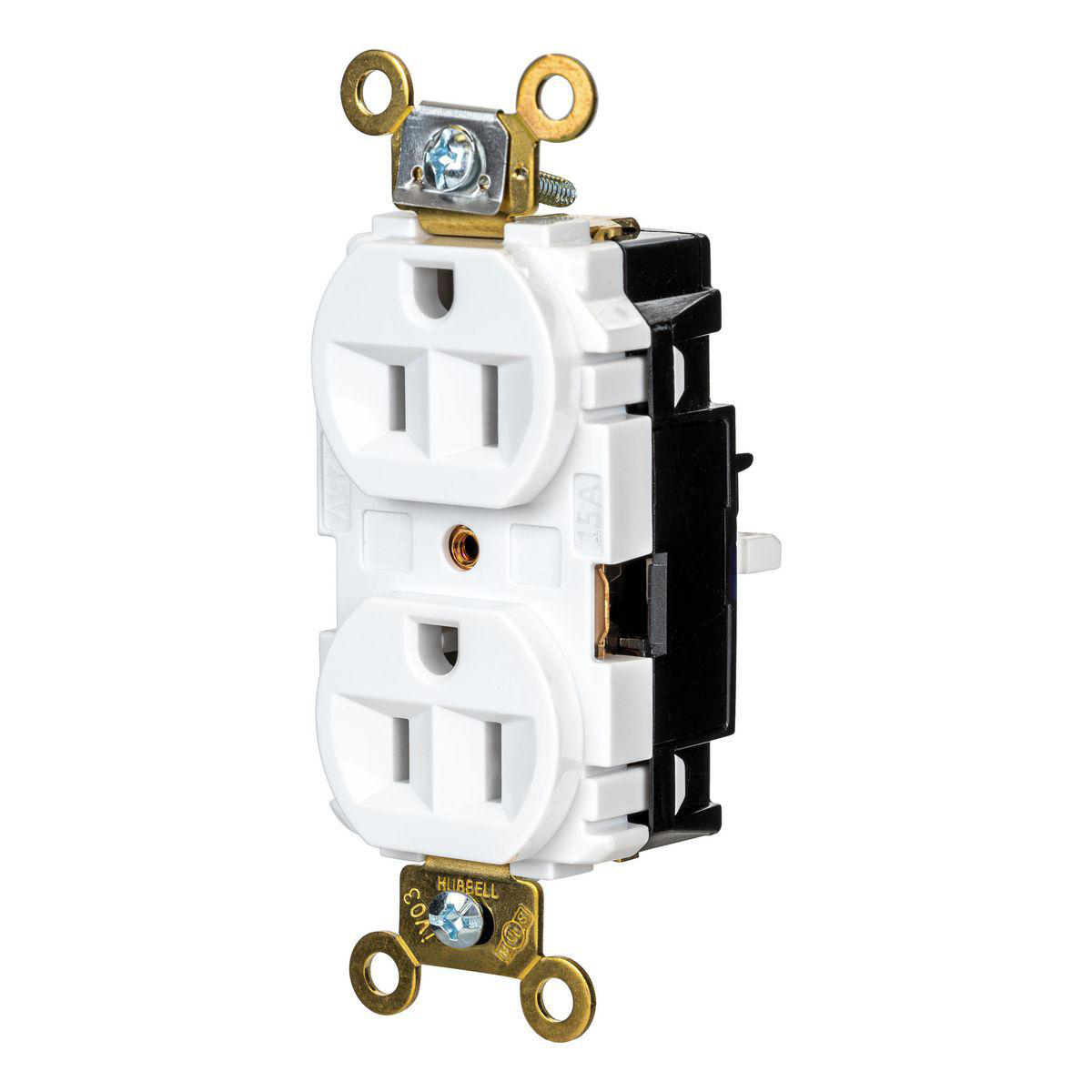 Product image for EDGE, DPLX RCPT, IND, 15A 125V, WH