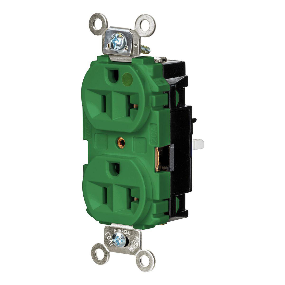 Product image for EDGE, DPLX RCPT, HG, 20A 125V, GN
