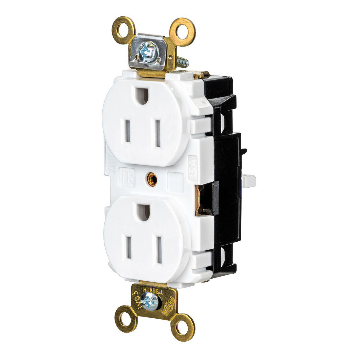 Product image for EDGE, DPLX RCPT, IND, TR, 15A 125V, WH