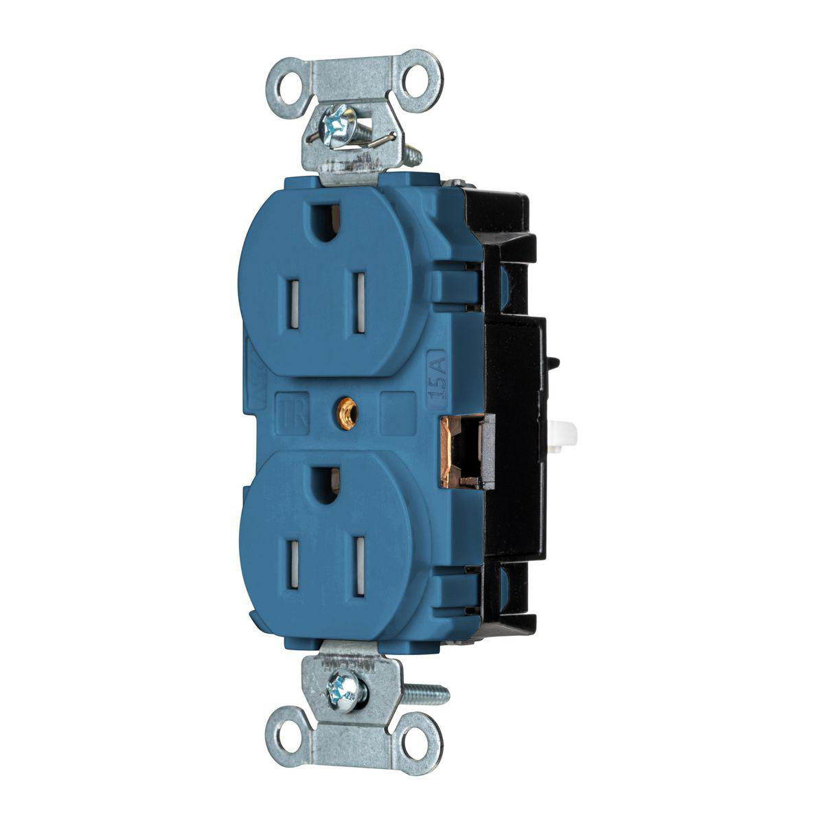 Product image for EDGE, DUP RCPT COM, TR, 15A 125V, BL