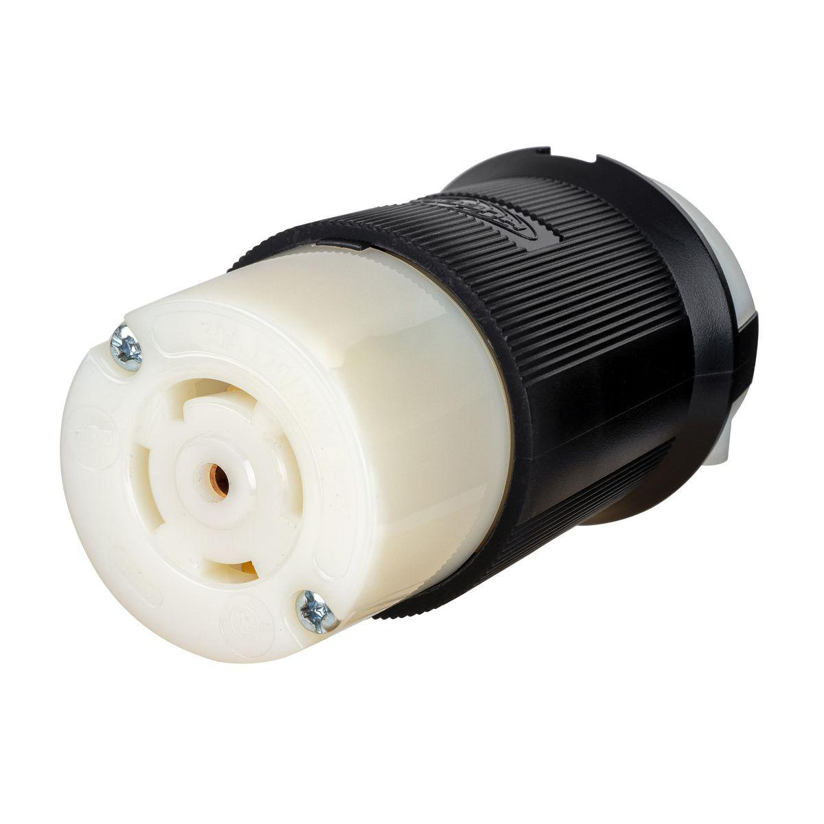 Product image for LKG CONN, 30A 3P 120/208V, L21-30R, B/W,