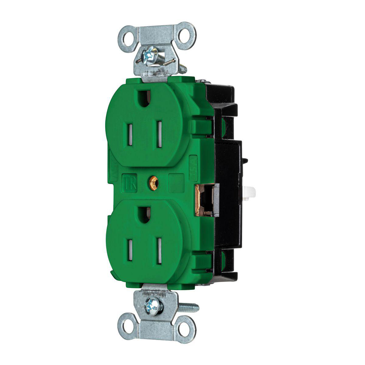 Product image for EDGE, PRO RCPT, COM, TR, 15A 125V, GN