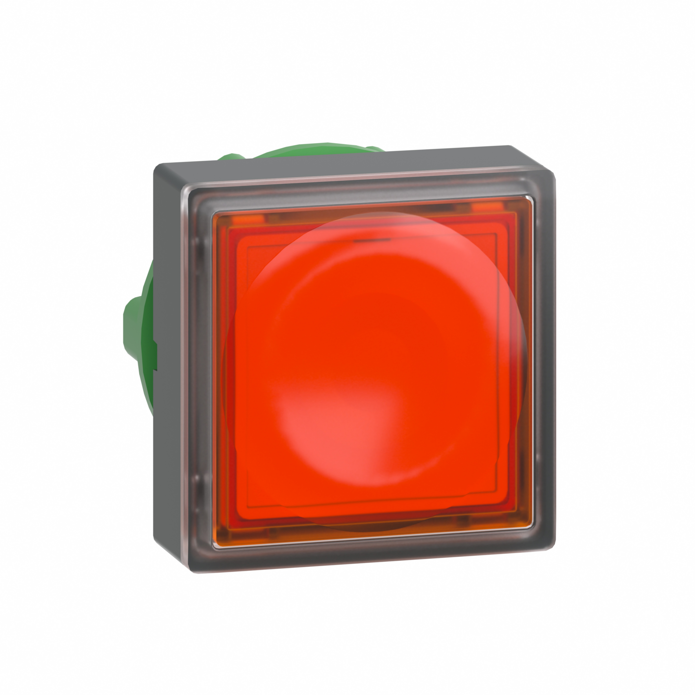 Product image for HEAD FOR ILLUMINATED PUSH BUTTON, HARMONY XB5, ORANGE SQUARE FLUSH, 22MM, UNIVERSAL LED, SPRING RETURN, UNMARKED
