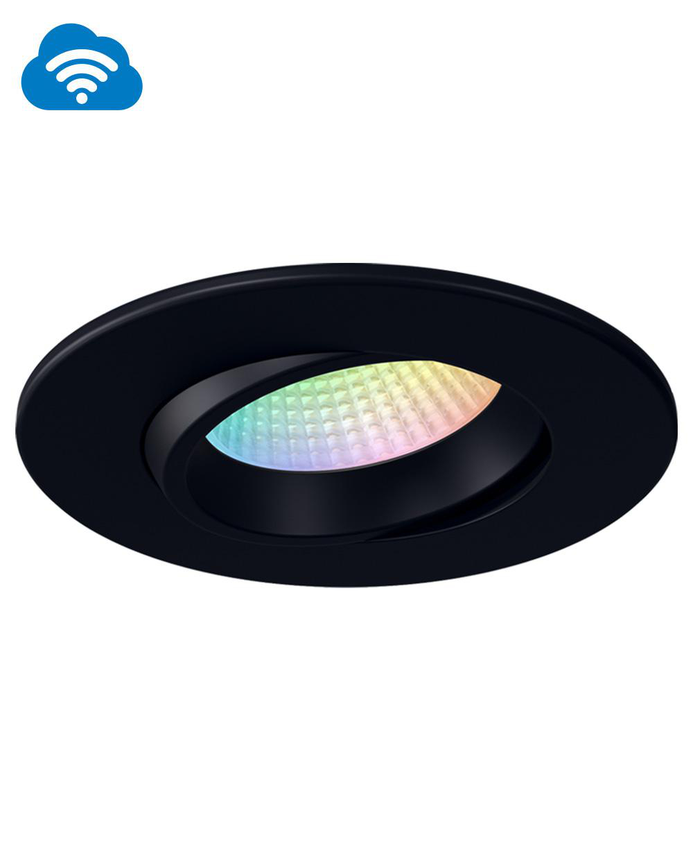 Product image for Luna RA4-12RG-RGBTW-90BK - 4" Round Regressed Gimbal 22K-65K +RGB,BK
