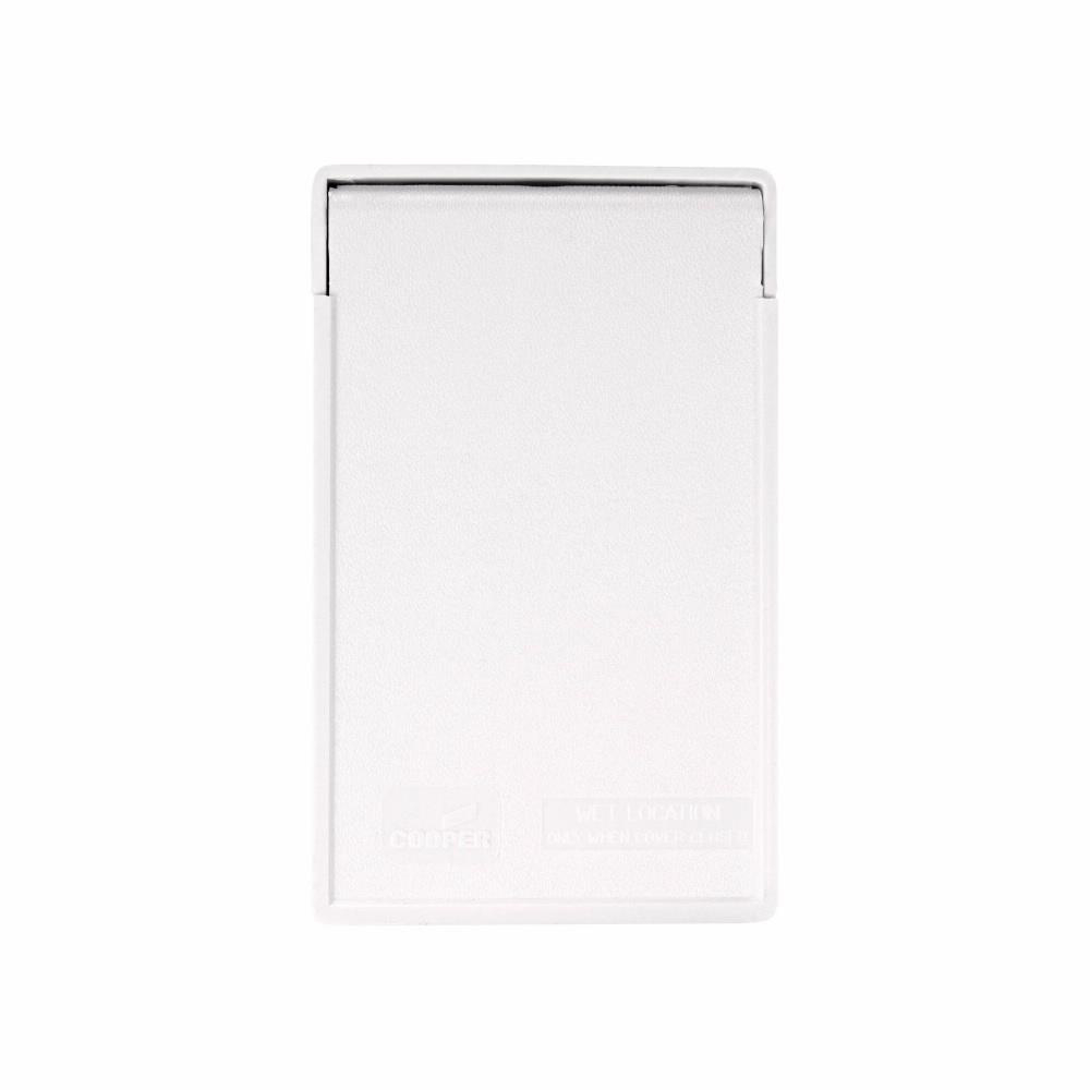 Product image for COVER 1G GFCI/DECO WET LOC VERT PLAS WH