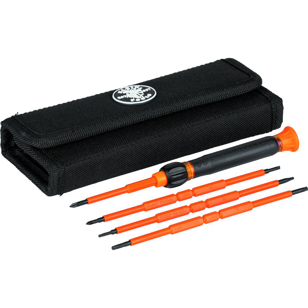 Product image for KLEIN 32584INSR TOOL 8 IN 1 INSULATED PRECISION SCREWDRIVER SET WITH CASE