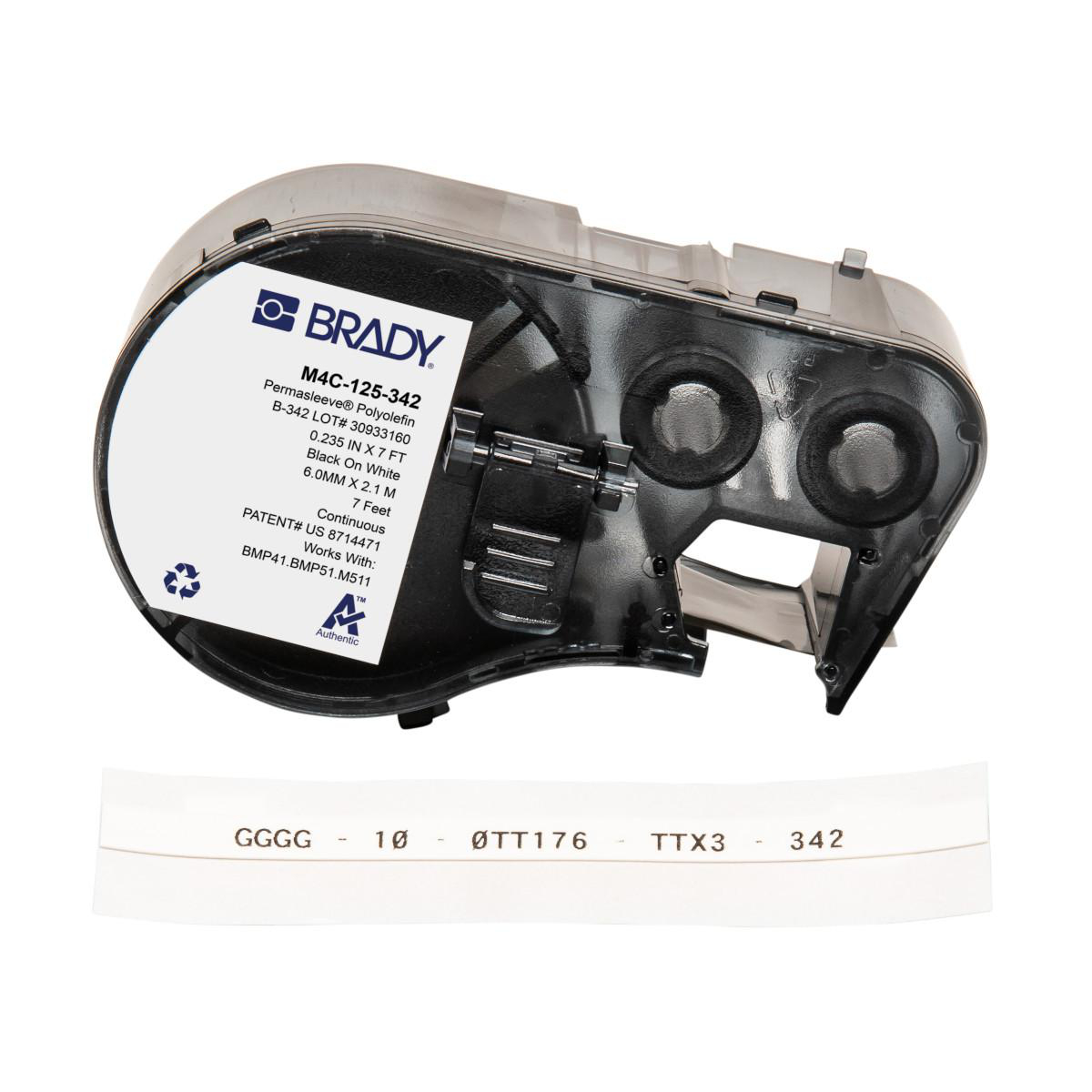 Product image for HEAT-SHRINK LBLS 0.125 IN DIA BK/WT