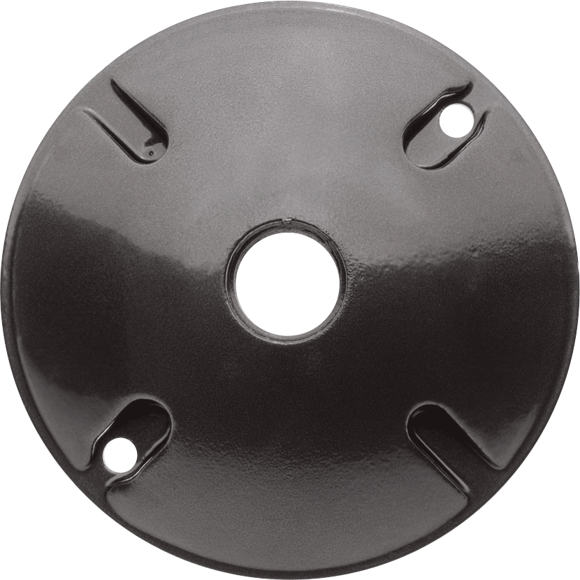 Product image for WEATHERPROOF COVER ROUND 1 HOLE BLACK
