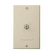 Product image for Assembly wall jack video F-connector ivory