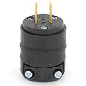 Product image for Plug straight residential 2P 2W 125V 15AMP black