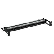 Product image for Panel patch recessed 24-port CAT-5e 1RU black