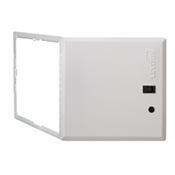 Product image for WHITE PREMIUM HINGED COVER WITH TRIM RING 140SMC