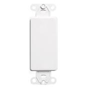 Product image for LEVITON 80414-W COVER DECORA 1-GANG FILLER WHITE BLANK INSERT WALLPLATE