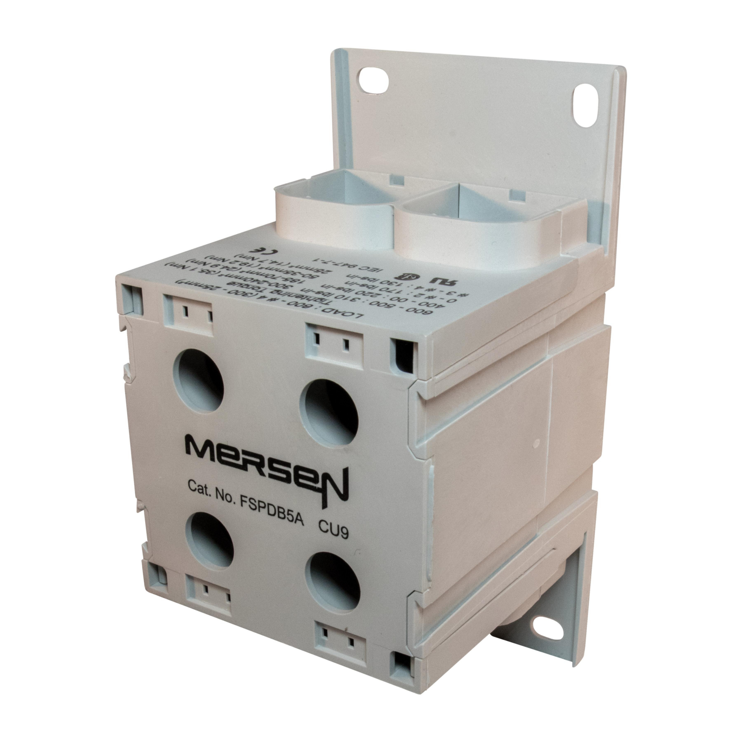 Product image for FSPDB Series UL 1059 Finger-Safe Power Distribution Block 600V 840A - 840A Tin-plated Aluminum 1-Pole 2 - 2 openings; 600 - #4 --- 600 - #4