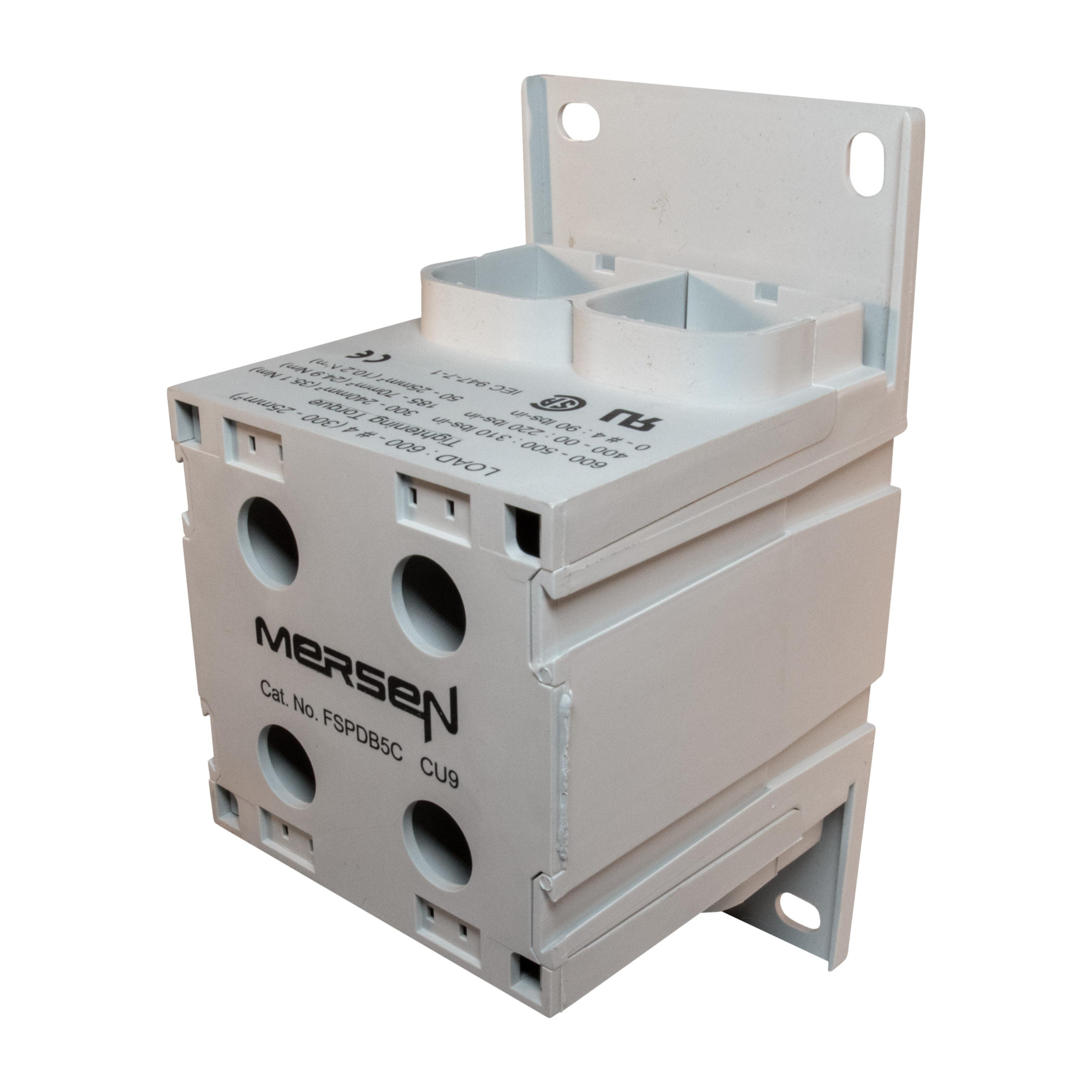 Product image for FSPDB Series UL 1059 Finger-Safe Power Distribution Block 600V 840A - 840A 1-Pole 2 - 2 openings; 600 - #4 --- 600 - #4