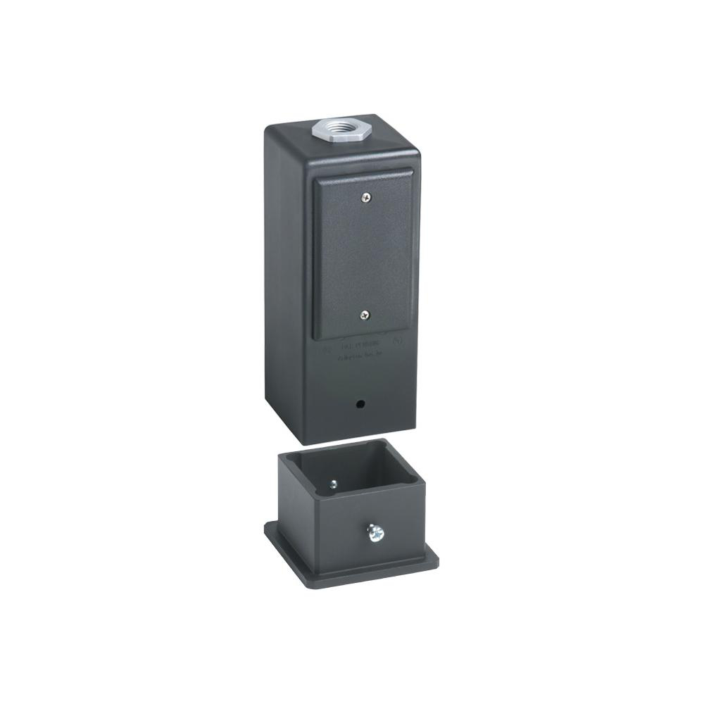 Product image for Support post/deck mount ground clip plastic black 9'