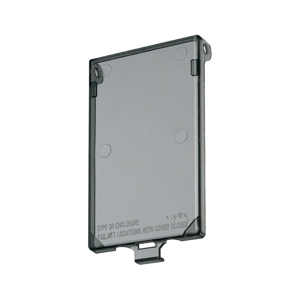 Product image for Cover replacement horizontal 1-gang plastic clear