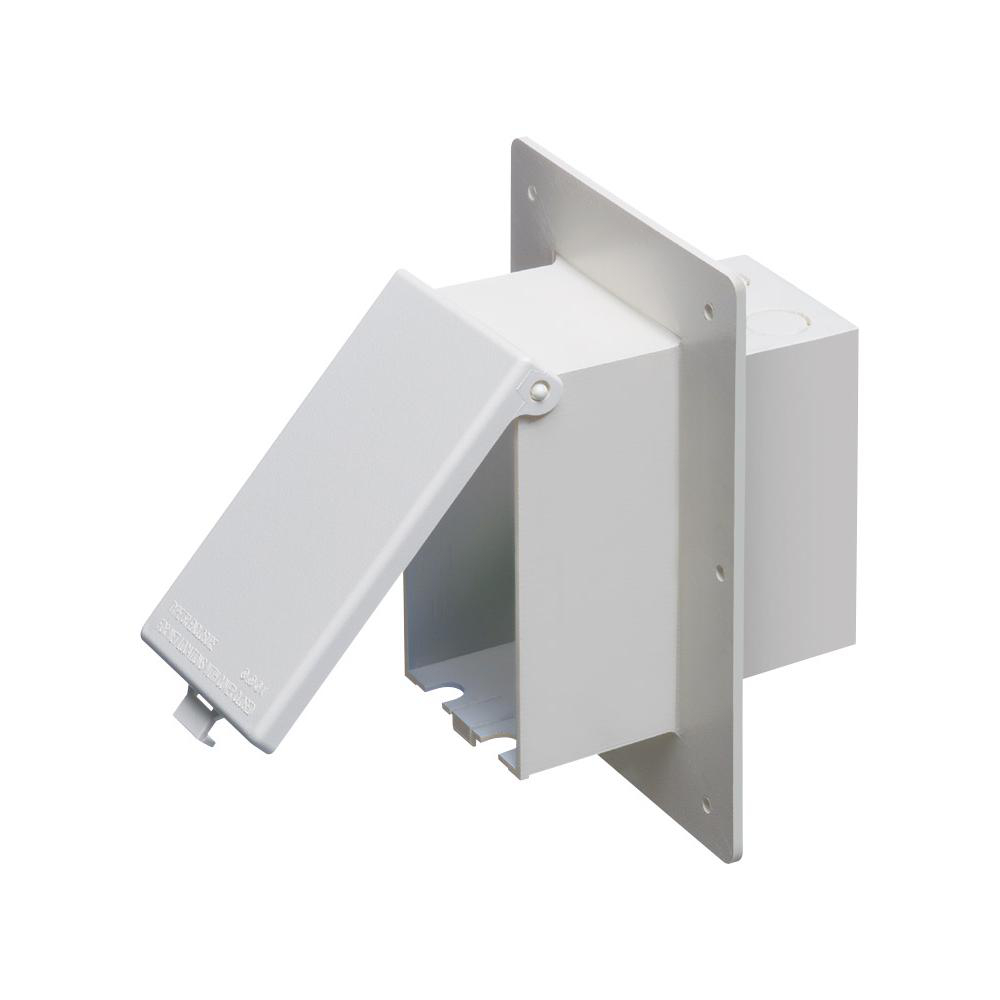 Product image for Box recessed vertical 1-gang white