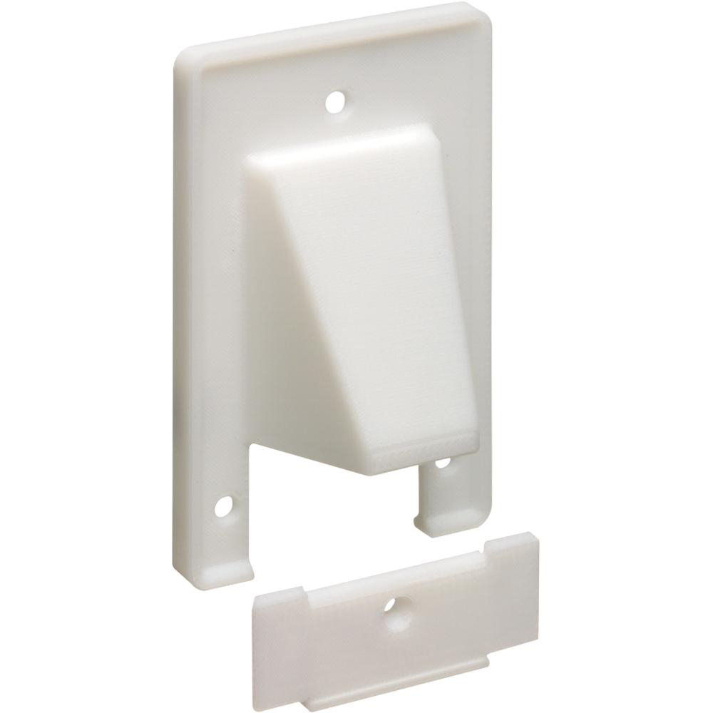Product image for Entrance plate LV cable reversible 1 gang white