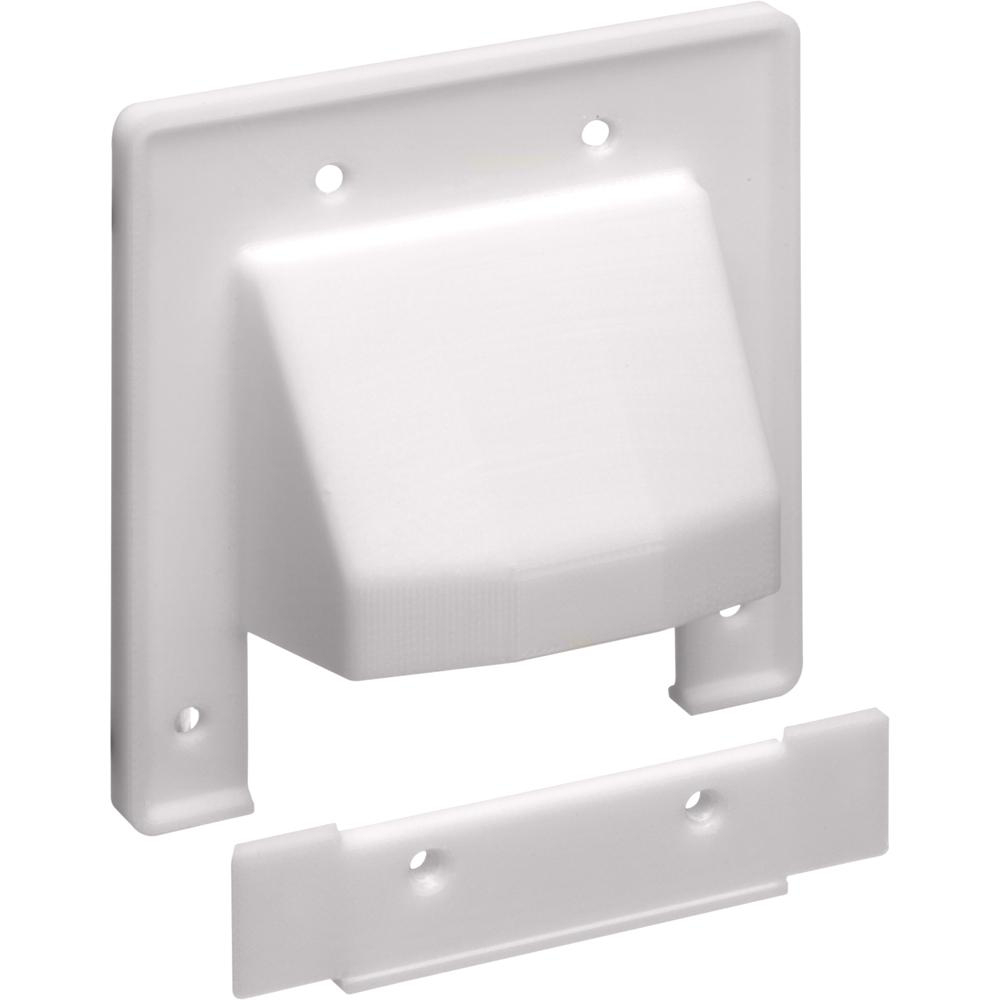 Product image for Entrance plate LV cable reversible 2 gang white