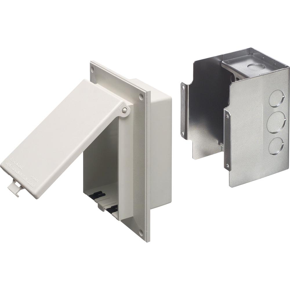 Product image for Box electrical low profile vertical 1gang white