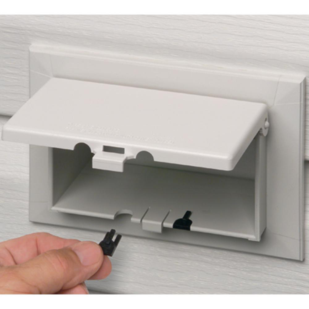 Product image for Box INBOX recessed non-metallic f/new vinyl siding horizontal white
