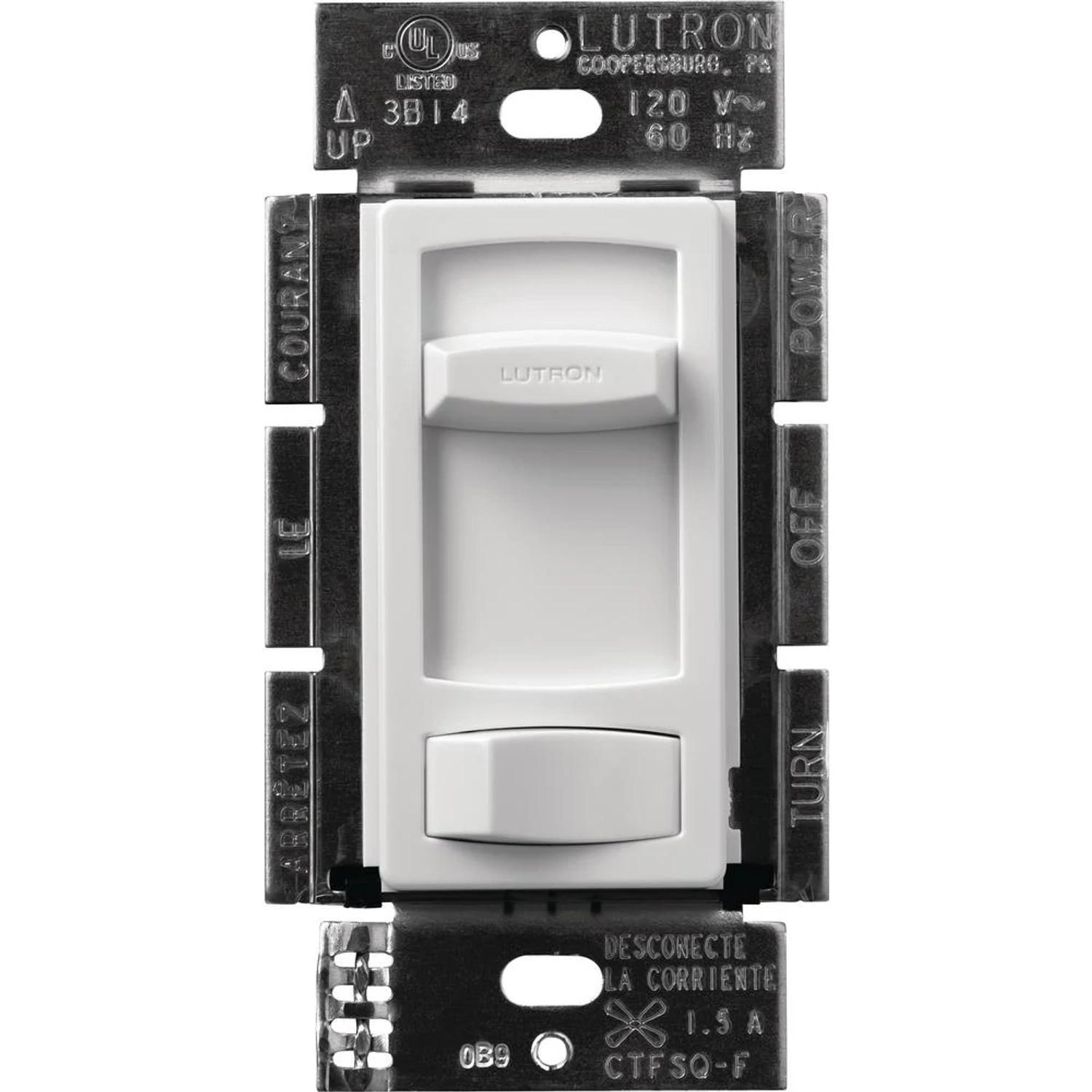 Product image for LUTRON CTFSQ-F-WH FAN CONTROL WHITE