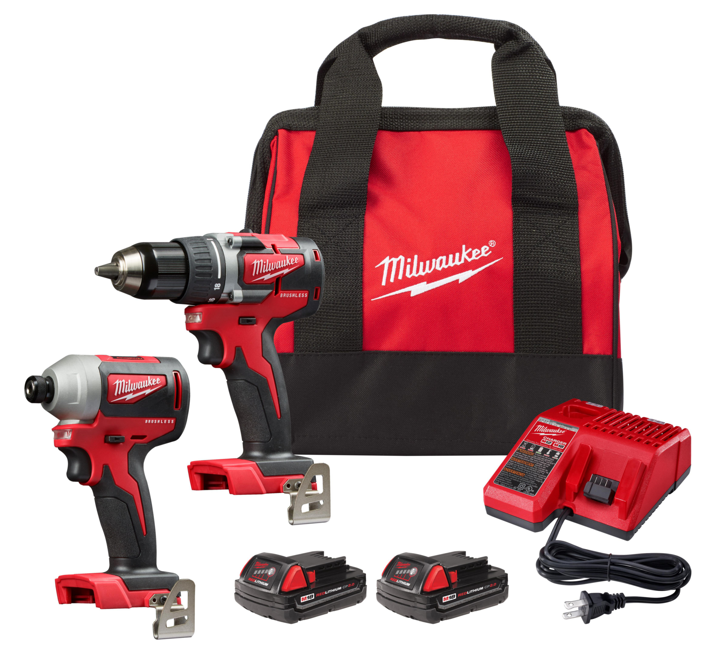 Product image for M18™Compact Brushless Drill Driver/Impact Driver Combo Kit
