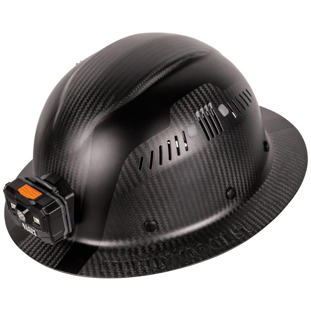 KLEIN 60512 HARD HAT CARBON FIBER FULL BRIM HEADLAMP CLASS C
