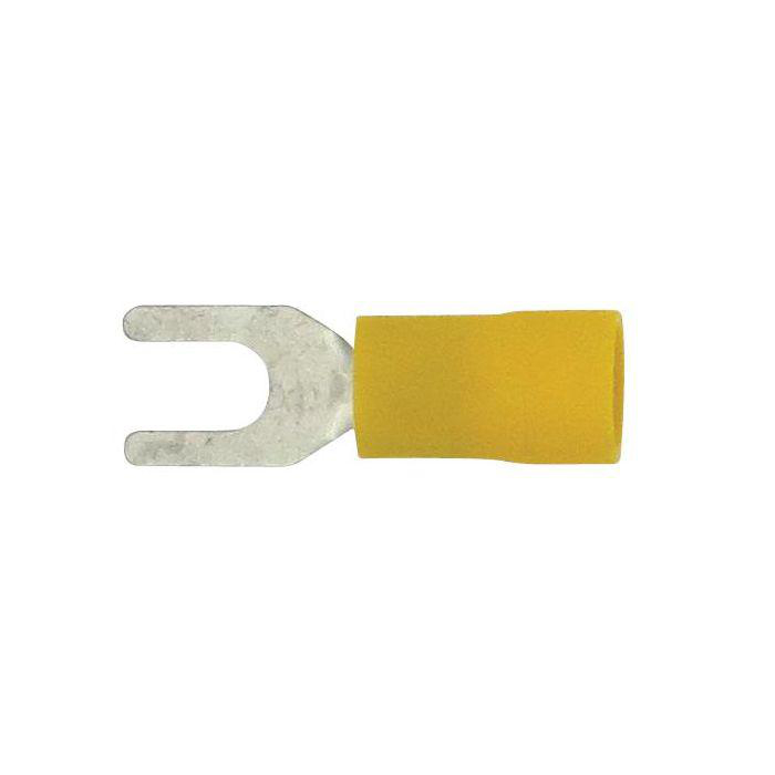 TECHSPAN 561075 KSPEC FORK 12-10GA #8 PVC YEL 100PK