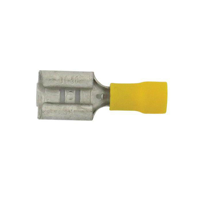 Product image for KSPEC FEM SLIDE 12-10GA .375x.047 PVC YEL 100PK