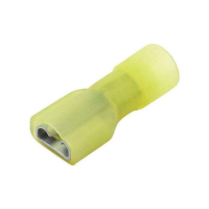 Product image for KSPEC FEM SLIDE 12-10GA .250 FULLY NYL YEL 100PK
