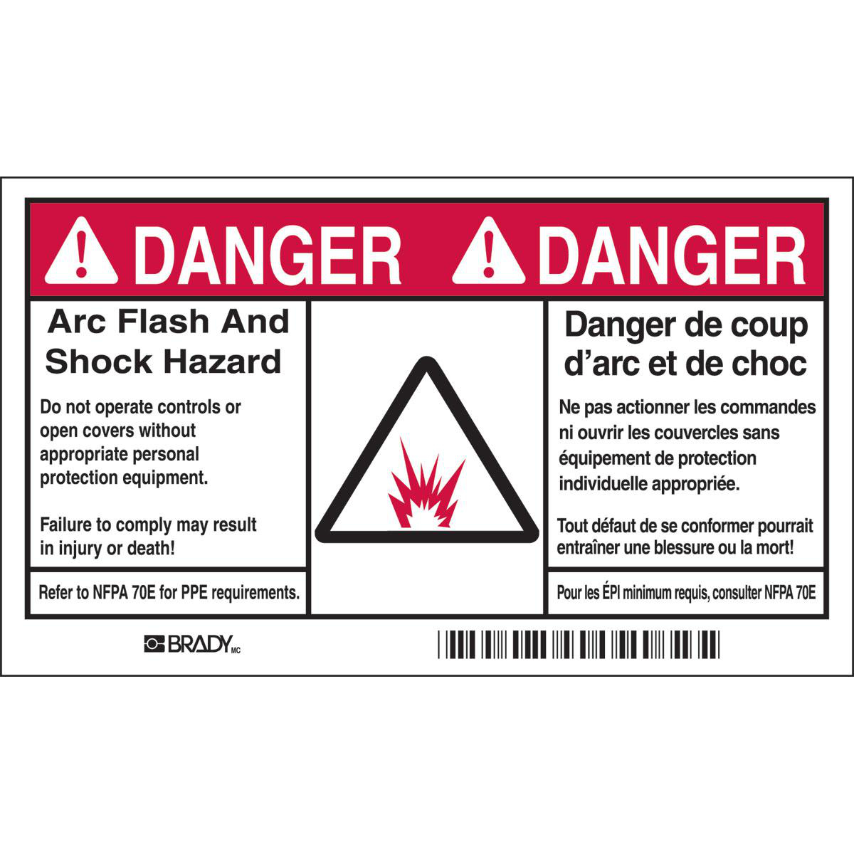 Product image for ARC FLASH PROTECTION LABEL