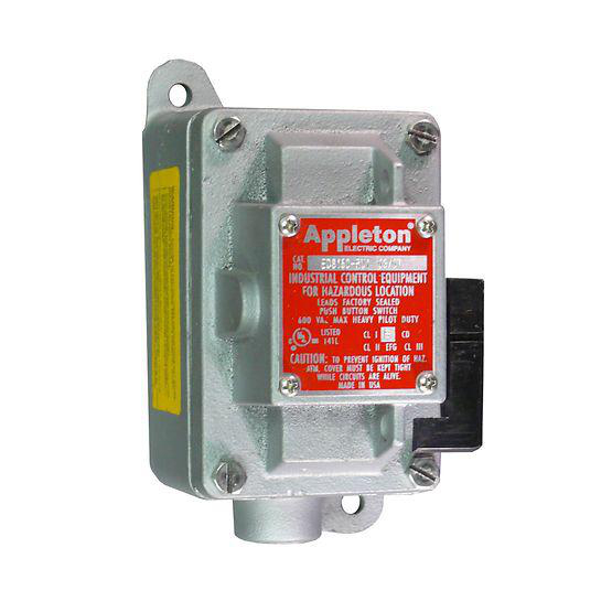 Product image for APPLETON ECSKJRU1 STOP SWITCH LAMP CW 1 RED PILOT LIGHT 1 UNIVERSAL PUSHBUTTON