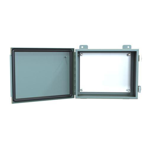Product image for Enclosure hinge-cover ms grey 8X10X4in NEMA12