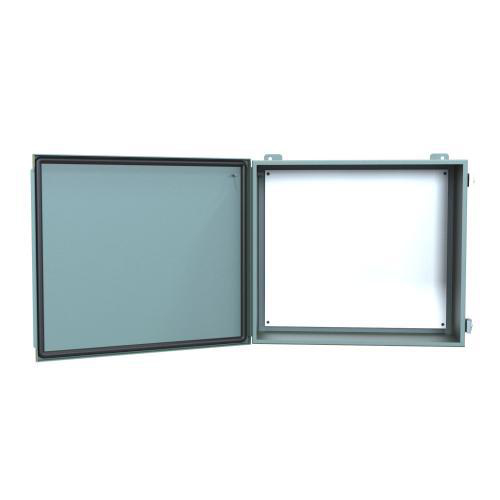 Product image for Enclosure hinge-cover ms grey 14X16X6in NEMA12