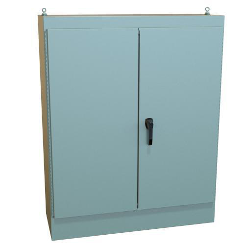 Product image for DBLE DOOR FREE STANDING ENCL