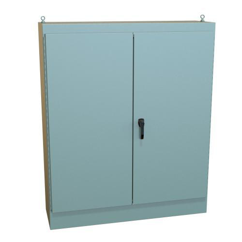 Product image for DBLE DOOR FREE STANDING ENCL