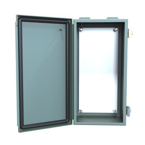 Product image for Enclosure hinge-cover ms grey 12X6X4in NEMA12